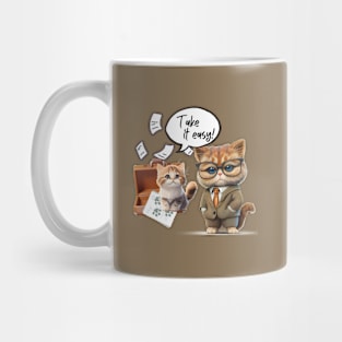 Take it easy, cute cats Mug